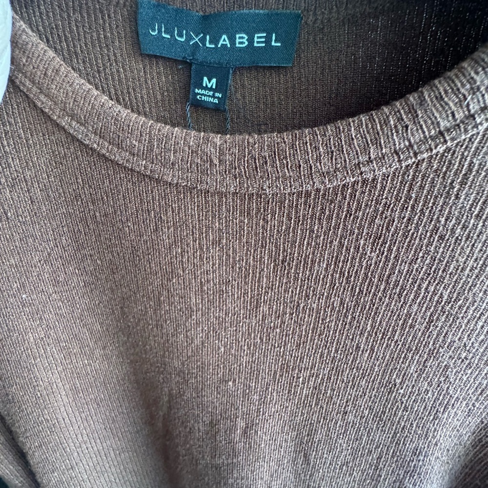 JLUXLABEL Brown Knit Top - Picture 4 of 7